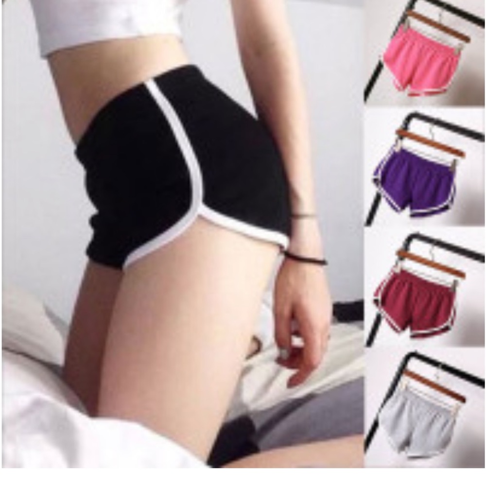 Purple athletic shorts